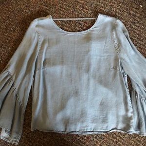 Flowy soft denim blouse